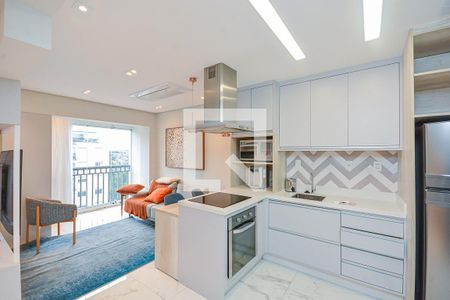 Sala/Cozinha de apartamento para alugar com 1 quarto, 76m² em Vila do Castelo, São Paulo