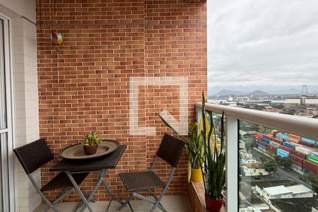 Varanda da Sala de apartamento para alugar com 2 quartos, 70m² em Macuco, Santos
