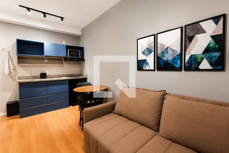 Sala de apartamento para alugar com 1 quarto, 25m² em Bela Vista, São Paulo