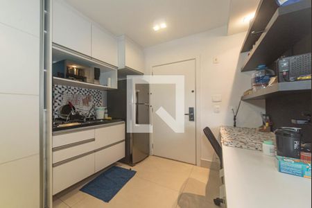 Cozinha de kitnet/studio à venda com 1 quarto, 33m² em Brooklin, São Paulo