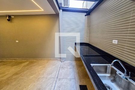 Churrasqueira de casa de condomínio para alugar com 2 quartos, 93m² em Guilhermina, Praia Grande