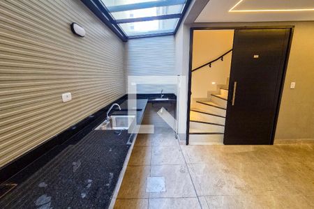 Churrasqueira de casa de condomínio para alugar com 2 quartos, 93m² em Guilhermina, Praia Grande