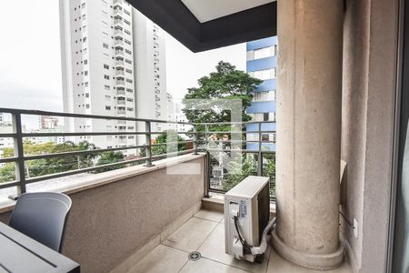 Varanda de kitnet/studio para alugar com 1 quarto, 29m² em Paraíso, São Paulo