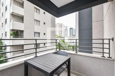 Varanda de kitnet/studio para alugar com 1 quarto, 29m² em Paraíso, São Paulo