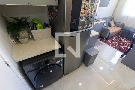 Sala, Cozinha e Área de Serviço de apartamento para alugar com 1 quarto, 25m² em Jardim America da Penha, São Paulo