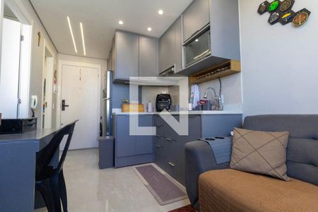 Sala, Cozinha e Área de Serviço de apartamento para alugar com 1 quarto, 25m² em Jardim America da Penha, São Paulo