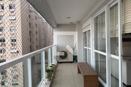 Varanda da Sala e Quarto de apartamento para alugar com 2 quartos, 90m² em Gonzaga, Santos