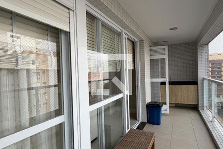 Varanda da Sala e Quarto de apartamento para alugar com 2 quartos, 90m² em Gonzaga, Santos