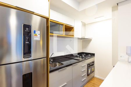 Cozinha de apartamento à venda com 1 quarto, 45m² em Indianópolis, São Paulo