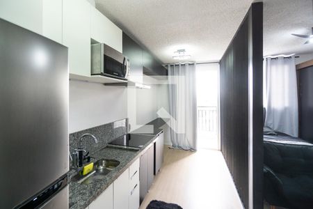 Sala quarto e cozinha de apartamento para alugar com 1 quarto, 28m² em Tatuapé, São Paulo