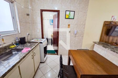 Cozinha de apartamento para alugar com 1 quarto, 53m² em Cidade Ocian, Praia Grande