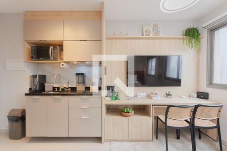 Cozinha de kitnet/studio para alugar com 1 quarto, 25m² em Pinheiros, São Paulo