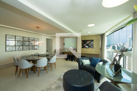 Sala de apartamento à venda com 4 quartos, 199m² em Belvedere, Belo Horizonte