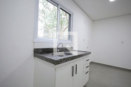 Sala, Cosinha, Quarto de apartamento para alugar com 1 quarto, 48m² em Vila Humaita, Santo André