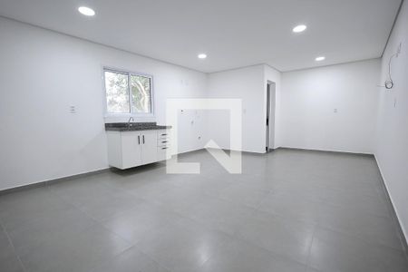 Sala, Cosinha, Quarto de apartamento para alugar com 1 quarto, 48m² em Vila Humaita, Santo André