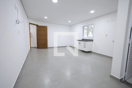 Sala, Cosinha, Quarto de apartamento para alugar com 1 quarto, 48m² em Vila Humaita, Santo André