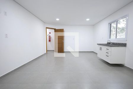 Sala, Cosinha, Quarto de apartamento para alugar com 1 quarto, 48m² em Vila Humaita, Santo André