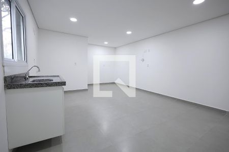 Sala, Cosinha, Quarto de apartamento para alugar com 1 quarto, 48m² em Vila Humaita, Santo André