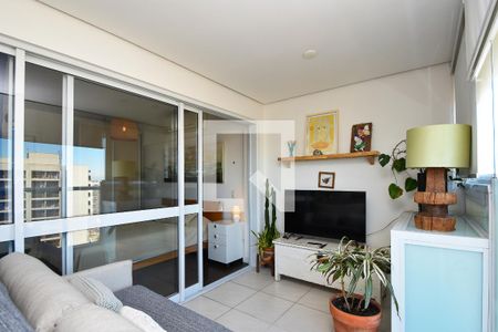 sala de estar de apartamento à venda com 1 quarto, 58m² em Pinheiros, São Paulo