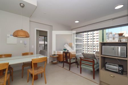 Sala/Cozinha de apartamento para alugar com 1 quarto, 41m² em Pinheiros, São Paulo