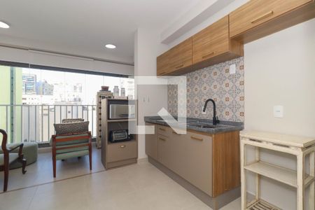Sala/Cozinha de apartamento para alugar com 1 quarto, 41m² em Pinheiros, São Paulo