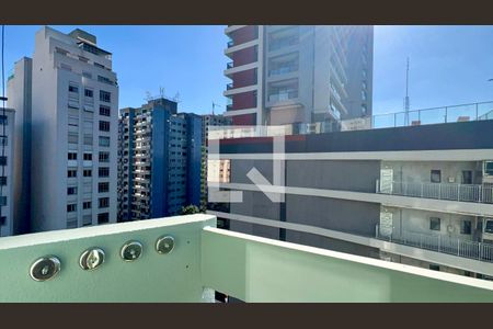 Varanda da sala de apartamento à venda com 1 quarto, 40m² em Pinheiros, São Paulo