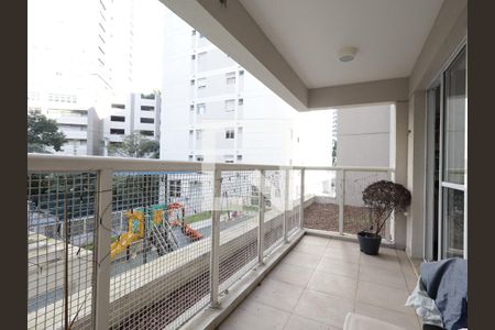 Varanda da Sala de apartamento para alugar com 2 quartos, 85m² em Vila Andrade, São Paulo