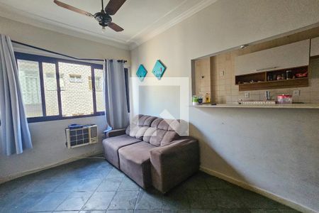 Sala de apartamento para alugar com 2 quartos, 60m² em Jardim Tres Marias, Guarujá
