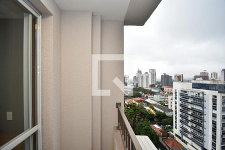 varanda Sala de kitnet/studio para alugar com 1 quarto, 25m² em Pinheiros, São Paulo