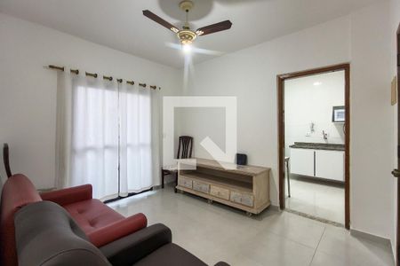 Sala de apartamento para alugar com 1 quarto, 62m² em Canto do Forte, Praia Grande