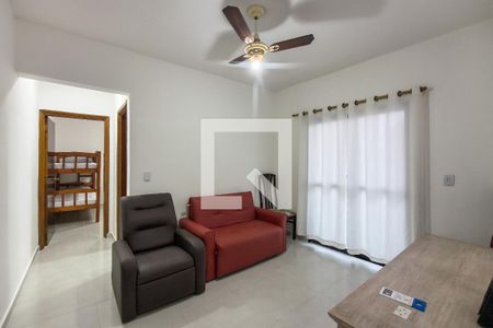 Sala de apartamento para alugar com 1 quarto, 62m² em Canto do Forte, Praia Grande