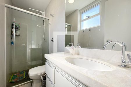 Banheiro da Suíte 1 de apartamento à venda com 3 quartos, 94m² em Santo Antônio, Belo Horizonte