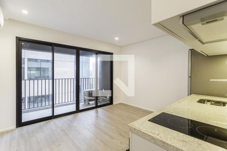 Sala/Cozinha de apartamento para alugar com 1 quarto, 38m² em Itaim Bibi, São Paulo
