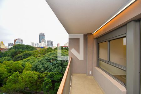 varanda Sala de apartamento para alugar com 1 quarto, 37m² em Jardim Paulista, São Paulo
