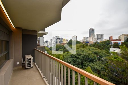 varanda Sala de apartamento para alugar com 2 quartos, 59m² em Jardim Paulista, São Paulo