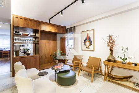Sala de apartamento à venda com 1 quarto, 120m² em Vila Nova Conceição, São Paulo