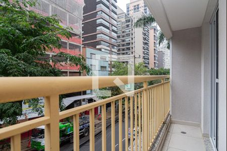 Varanda da Sala de apartamento para alugar com 1 quarto, 43m² em Jardim Paulista, São Paulo