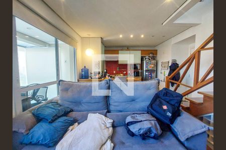 Sala de apartamento para alugar com 1 quarto, 59m² em Santo Amaro, São Paulo