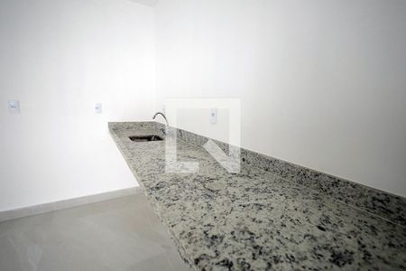 Sala, Cozinha e Área de Serviço de apartamento para alugar com 1 quarto, 50m² em Parque das Nações, Santo André