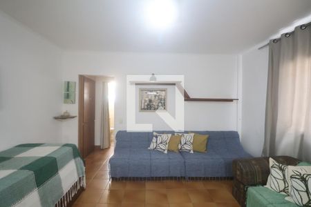 Sala de apartamento para alugar com 1 quarto, 47m² em Jardim Tres Marias, Guarujá
