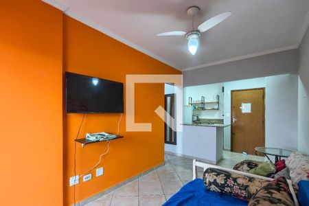 Sala de apartamento para alugar com 1 quarto, 47m² em Vila Tupi, Praia Grande