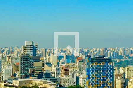 vista sala de jantar e estar de kitnet/studio para alugar com 1 quarto, 27m² em Pinheiros, São Paulo