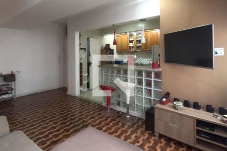 Sala de estar e jantar de apartamento para alugar com 2 quartos, 80m² em Embaré, Santos