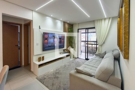 Sala de apartamento para alugar com 2 quartos, 80m² em Canto do Forte, Praia Grande