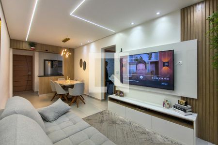 Sala de apartamento para alugar com 2 quartos, 80m² em Canto do Forte, Praia Grande