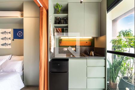 Sala/Quarto de kitnet/studio para alugar com 1 quarto, 26m² em Pompeia, São Paulo
