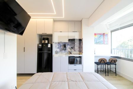 Sala/Quarto/Cozinha de kitnet/studio para alugar com 1 quarto, 25m² em Alto da Mooca, São Paulo