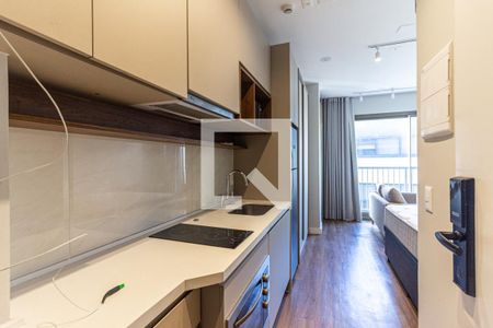 Cozinha de kitnet/studio para alugar com 1 quarto, 25m² em Santa Cecilia, São Paulo