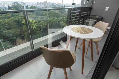 Varanda do Quarto de kitnet/studio para alugar com 1 quarto, 28m² em Pinheiros, São Paulo