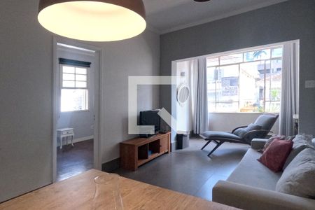 Sala de estar e jantar - 2º Piso de casa para alugar com 2 quartos, 85m² em Gonzaga, Santos